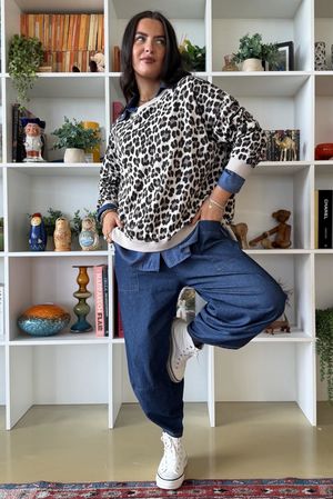 Untamed Classic High Low Sweatshirt Stone